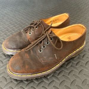 Vintage Dr Martens 1461 Oxford 80s Brown Suede VTG  Sz UK 7 US 8 Fall